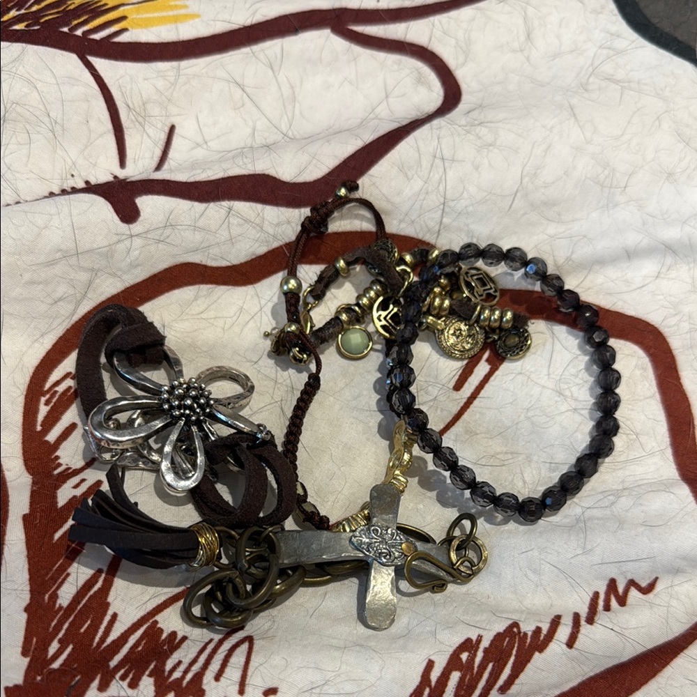 Elegant Silver and Black Women's Jewelry Set
